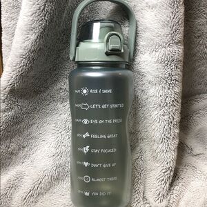 Motivational 64 Oz Water Bottle with Time Markers